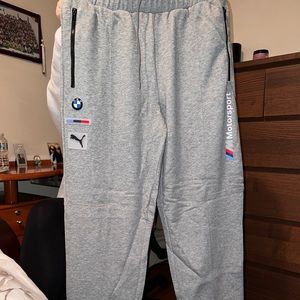 Puma x BMW Sport sweatpants. Size large. Brand new with tags